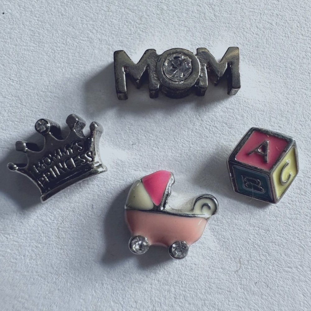 Origami Owl® 4 baby girl charms  - NWT